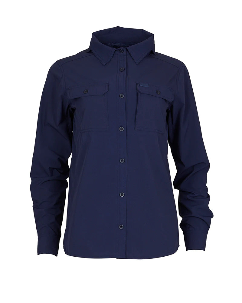 XTM Performance Cumberland Ladies Hike Long Sleeve Shirt - Navy