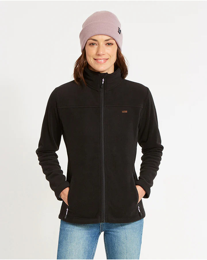 XTM Wanderer II Women's Zip-Up DWR Fleece Jacket - Black