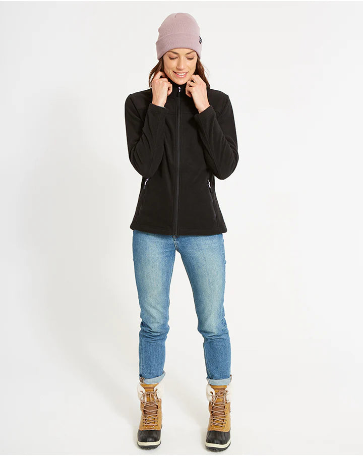 XTM Wanderer II Women's Zip-Up DWR Fleece Jacket - Black