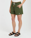 XTM Performance Waratah Womens Quick Dry Organic Cotton Shorts - Khaki Green