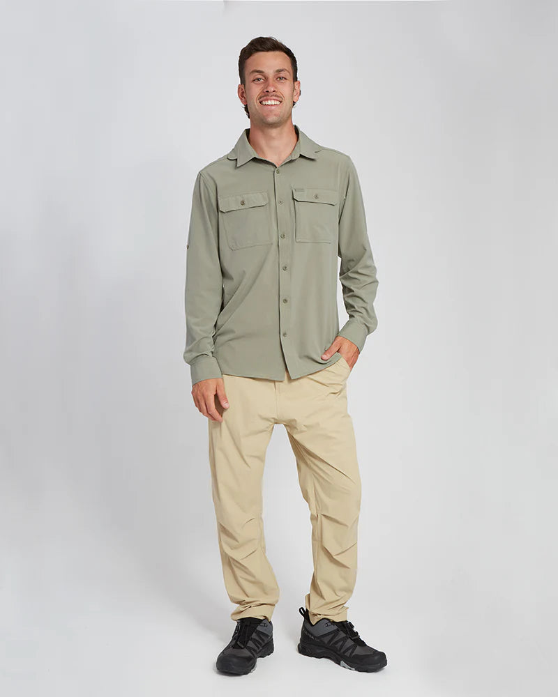 XTM Men's Dunkeld Hike Long-Sleeve Shirt - Light Khaki