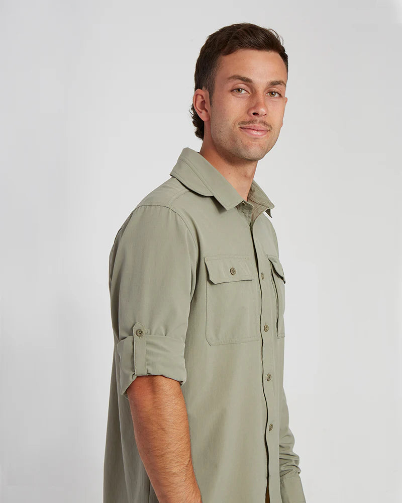 XTM Men's Dunkeld Hike Long-Sleeve Shirt - Light Khaki