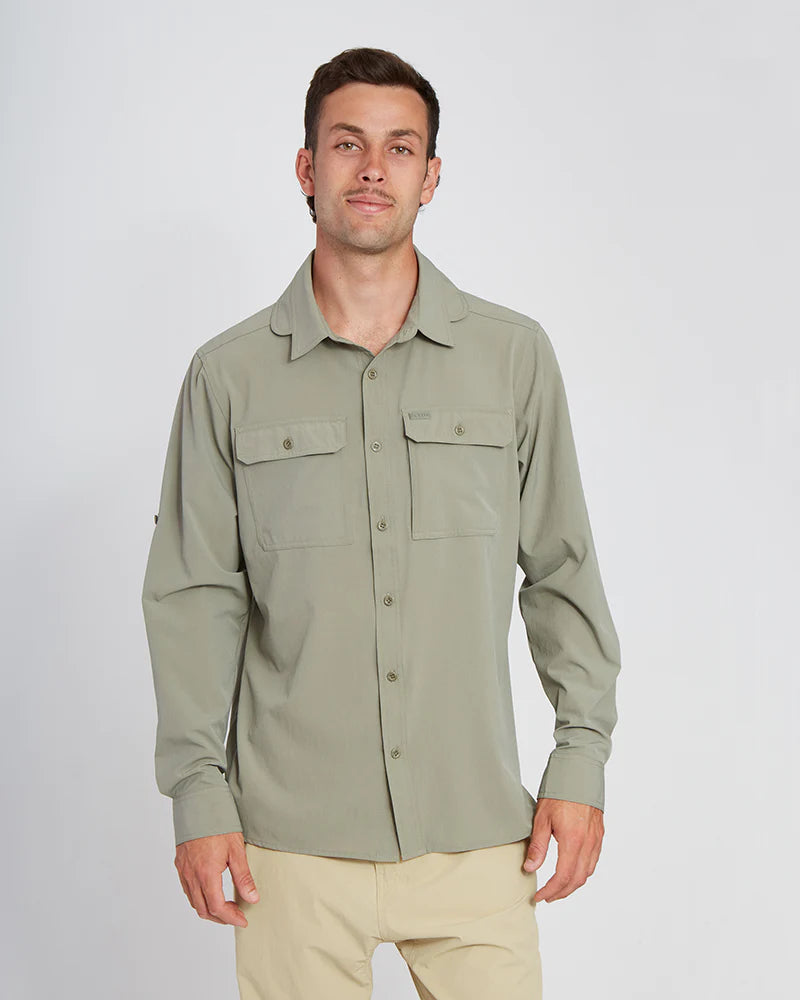 XTM Men's Dunkeld Hike Long-Sleeve Shirt - Light Khaki