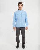 XTM Performance Mens Dunkeld Hike Long-Sleeve Shirt - Water Blue
