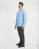 XTM Performance Mens Dunkeld Hike Long-Sleeve Shirt - Water Blue