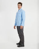 XTM Performance Mens Dunkeld Hike Long-Sleeve Shirt - Water Blue