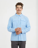 XTM Performance Mens Dunkeld Hike Long-Sleeve Shirt - Water Blue
