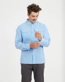 XTM Performance Mens Dunkeld Hike Long-Sleeve Shirt - Water Blue
