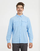 XTM Performance Mens Dunkeld Hike Long-Sleeve Shirt - Water Blue