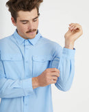 XTM Performance Mens Dunkeld Hike Long-Sleeve Shirt - Water Blue