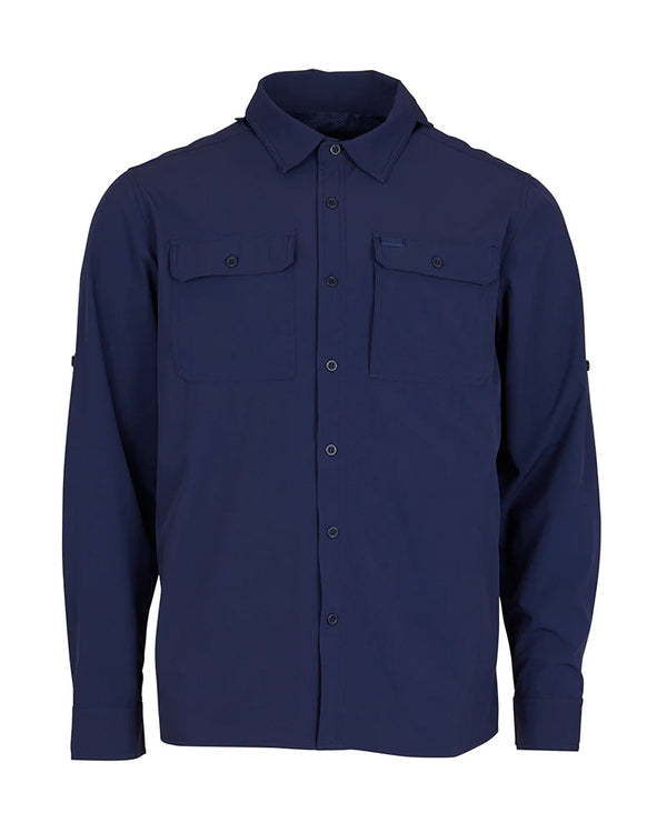 XTM Performance Mens Dunkeld Hike Long Sleeve Shirt - Navy