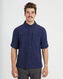 XTM Performance Mens Dunkeld Hike Long Sleeve Shirt - Navy