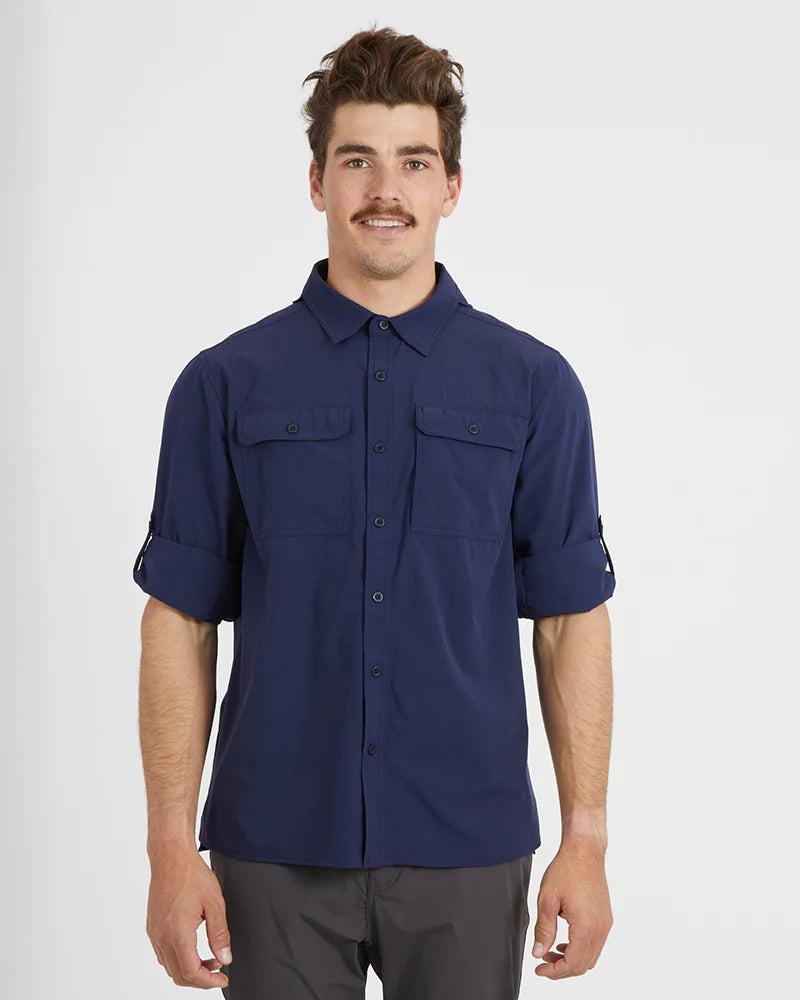 XTM Performance Mens Dunkeld Hike Long Sleeve Shirt - Navy