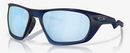 Oakley Lateralis Sunglasses - Prizm Deep Water Polaised Lenses with Matte Transparent Blue Frame