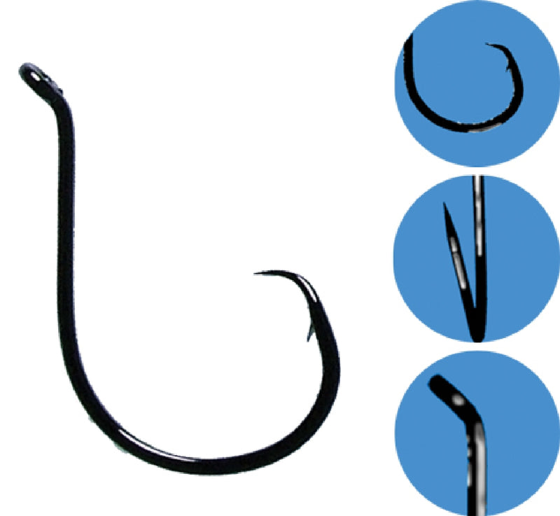 Gamakatsu Octopus Circle Hooks 7/0 - Black (6 Pack)