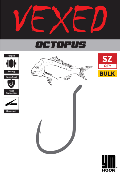 Vexed YM Octopus Hooks Bulk Packs (Assorted Sizes)