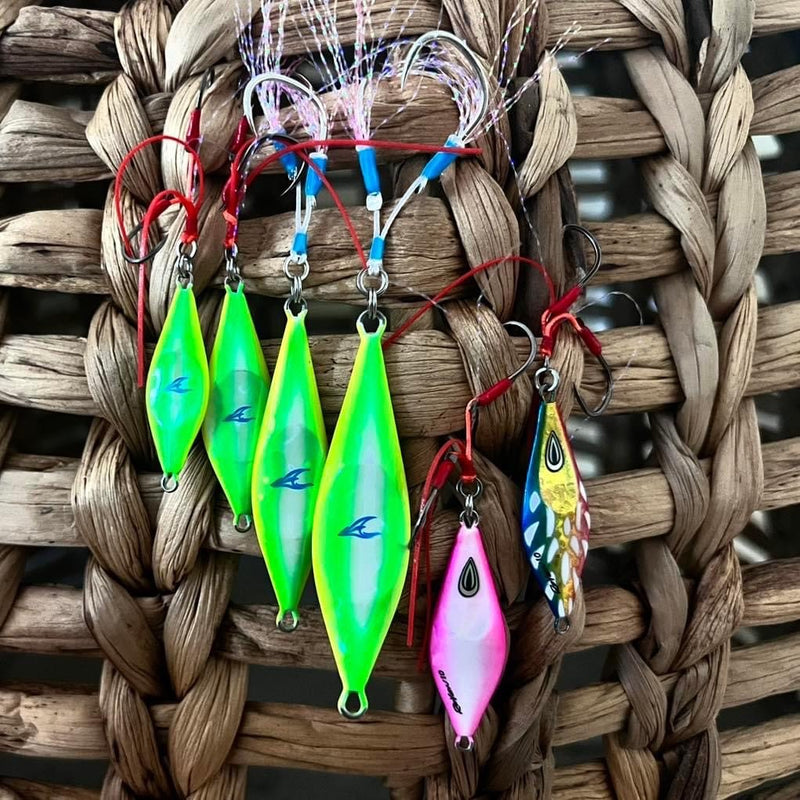 Oceans Legacy Micro Slow Roven Jig 25g Lime Green Glow