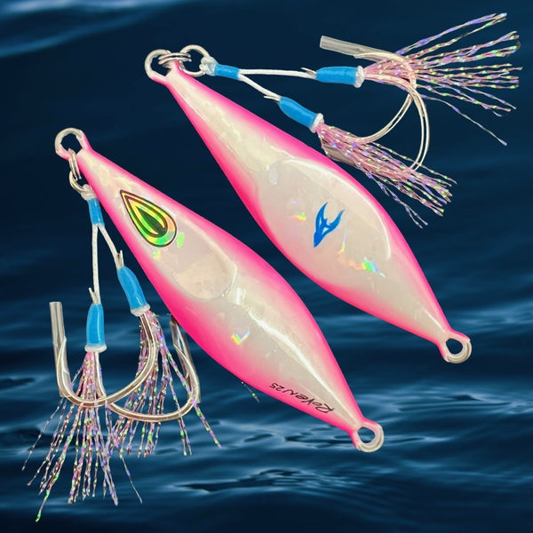 Oceans Legacy Micro Slow Roven Jig 6g Hot Pink Glow