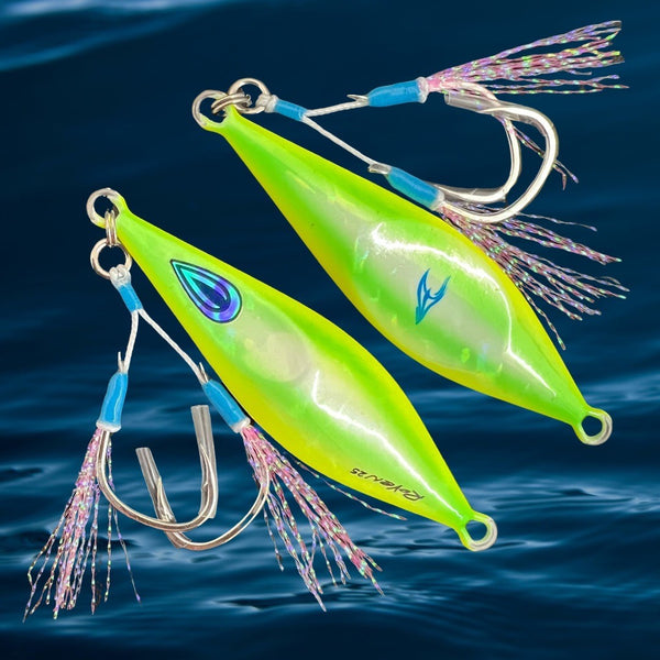 Oceans Legacy Micro Slow Roven Jig 6g Lime Green Glow