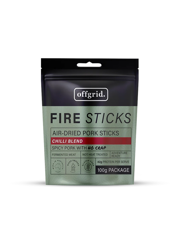 Offgrid Wood Smoked Firestick Salami - Chilli Blend (2 Sticks/100g)