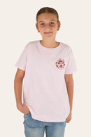 Ringers Western Kids Signature Bull Classic T-Shirt - Barely Pink / Cow Print