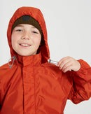 XTM Performance Kids Stash 2L Packable Rain Jacket - Burnt Orange