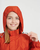 XTM Performance Kids Stash 2L Packable Rain Jacket - Burnt Orange