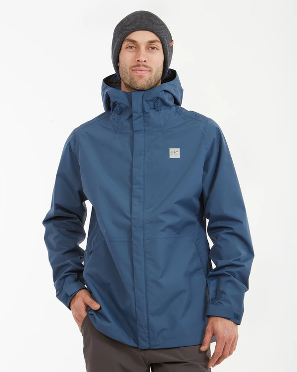 XTM Performance Mens Takayna Premium Packable Waterproof Rain Jacket - Slate Blue
