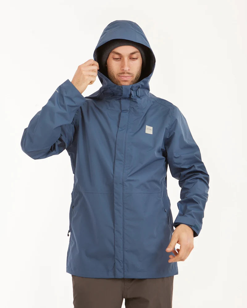 XTM Performance Mens Takayna Premium Packable Waterproof Rain Jacket - Slate Blue