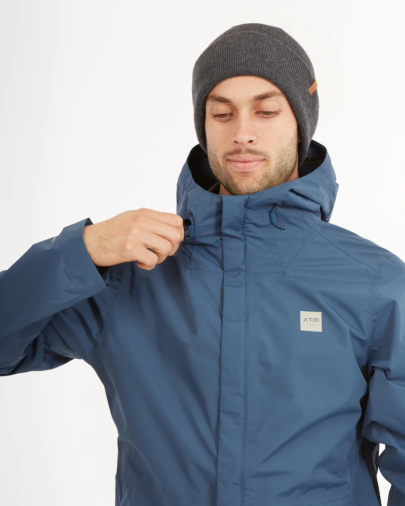 XTM Performance Mens Takayna Premium Packable Waterproof Rain Jacket - Slate Blue