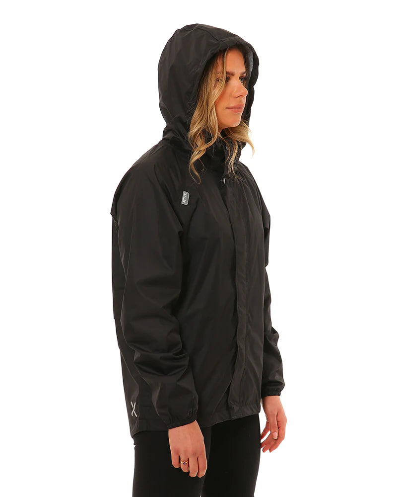 XTM Stash II Unisex Adult Stashable Rain Jacket - Black