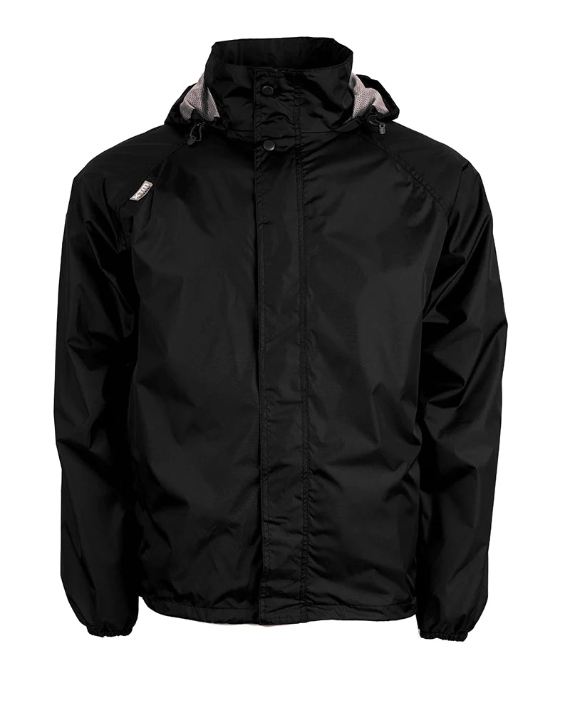 XTM Stash II Unisex Adult Stashable Rain Jacket - Black