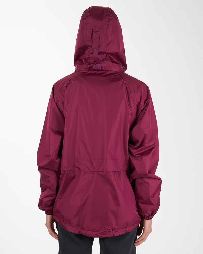 XTM Stash II Unisex Adult Stashable Rain Jacket - Burgundy