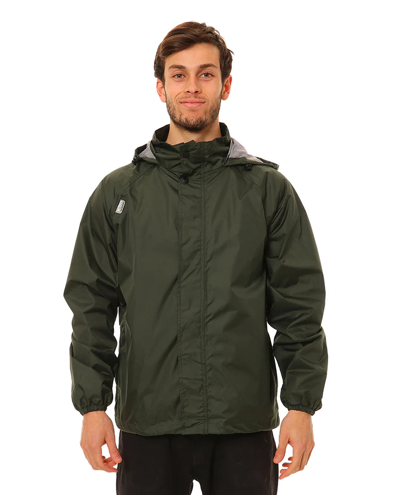 XTM Stash II Unisex Adult Stashable Rain Jacket - Forest