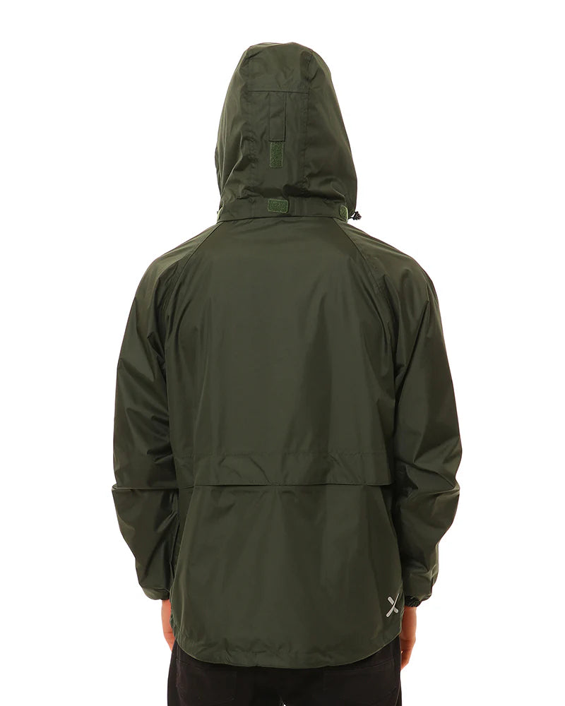 XTM Stash II Unisex Adult Stashable Rain Jacket - Forest