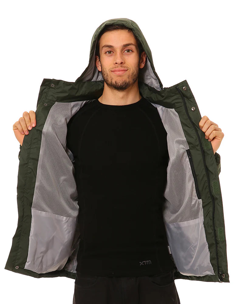 XTM Stash II Unisex Adult Stashable Rain Jacket - Forest