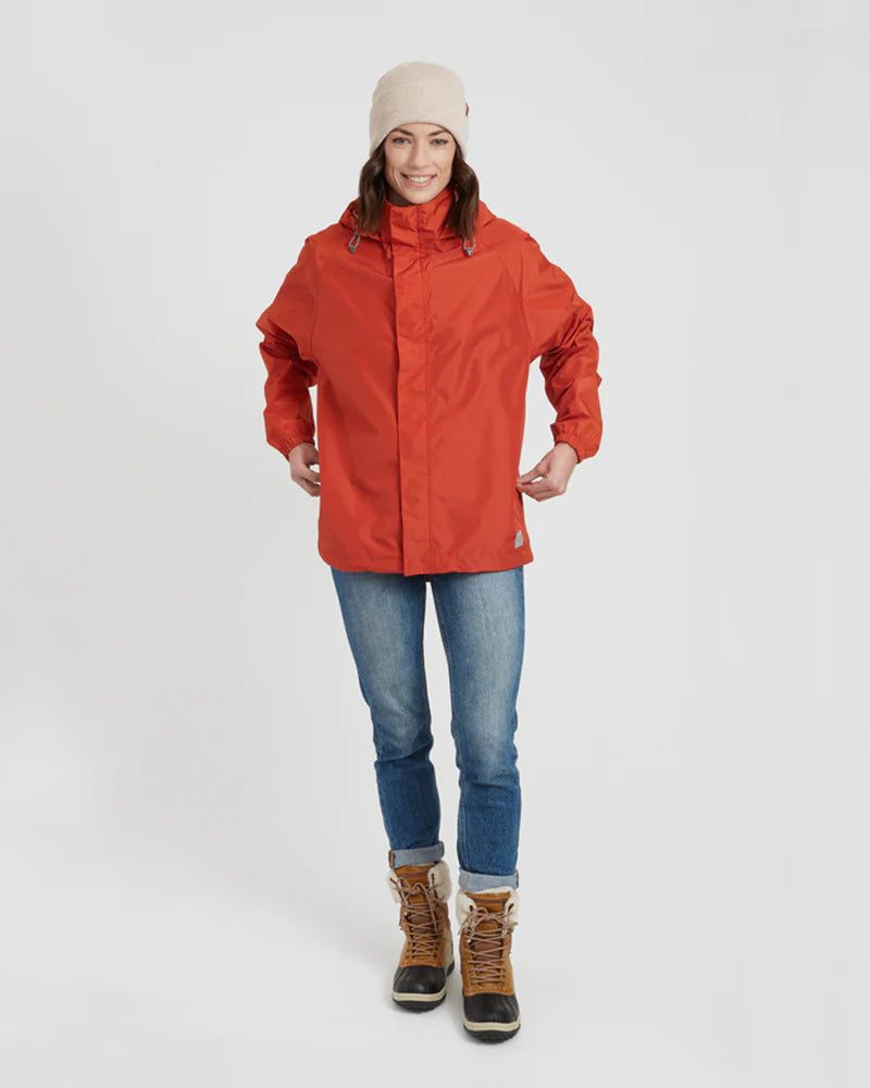 XTM Performance Unisex Stash 2L Packable Rain Jacket - Burnt Orange