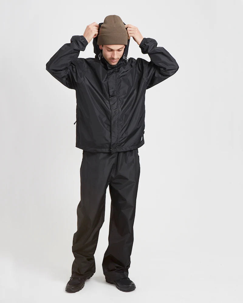 XTM Performance Unisex Stash 2L Adult Packable Rain Pant - Black