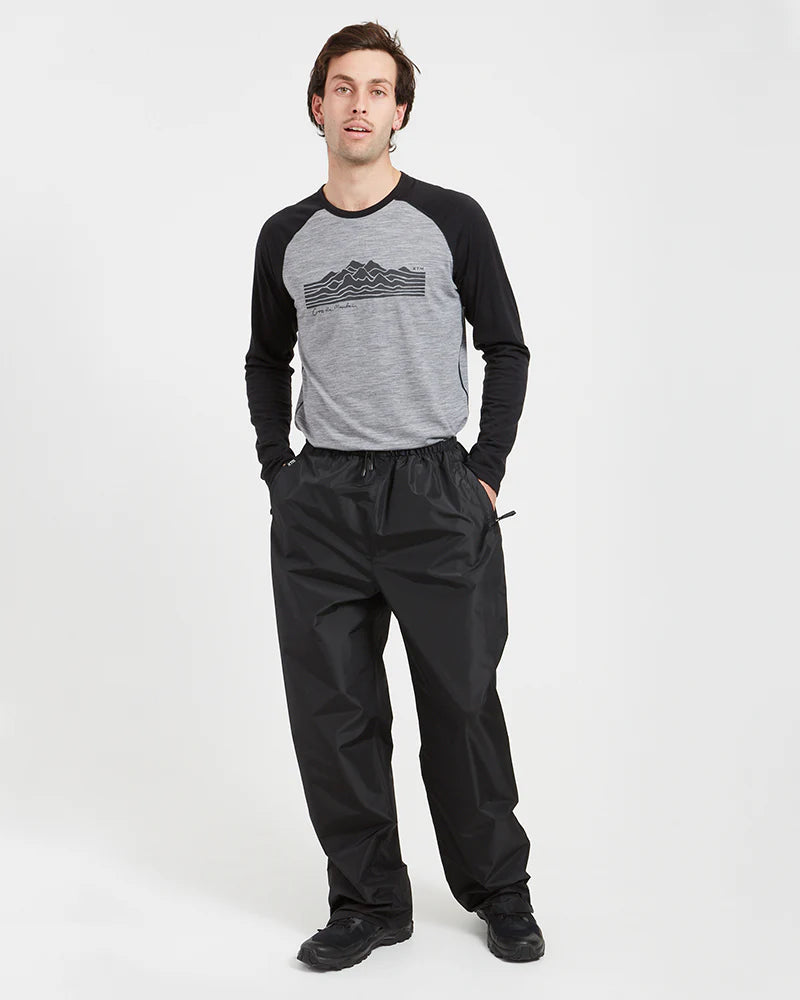 XTM Performance Unisex Stash 2L Adult Packable Rain Pant - Black