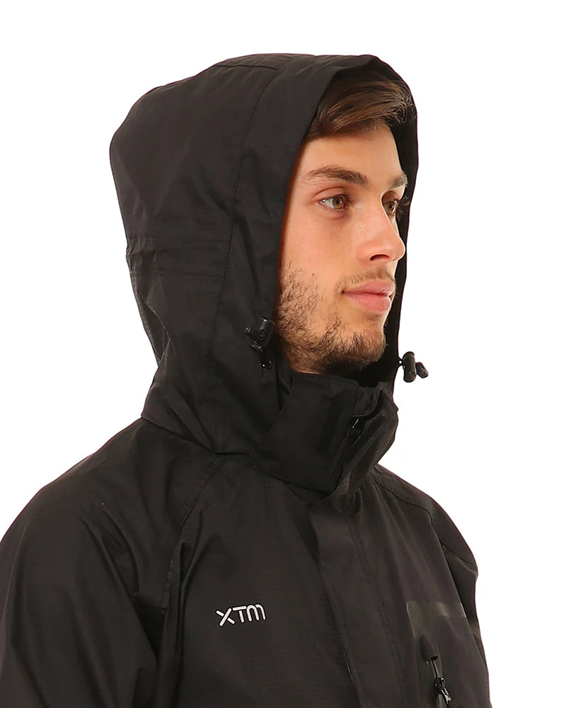 XTM Unisex Innisfail Tri-Layer 3/4 Length Rain Jacket - Black