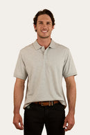 Ringers Western Mens Tech Polo - Grey Marle