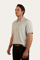 Ringers Western Mens Tech Polo - Grey Marle