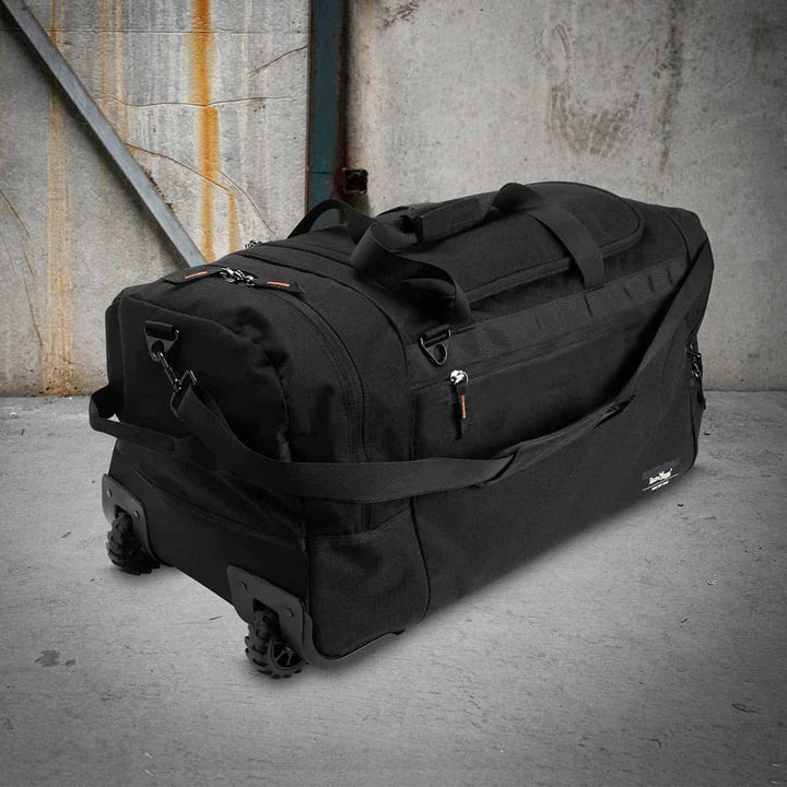 Rugged Xtremes 90L Canvas Wheeled Gear Bag - Black