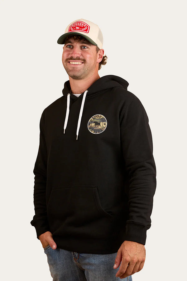 Ringers Western Men's Signature Bull Pullover Hoodie - Black/Camo
