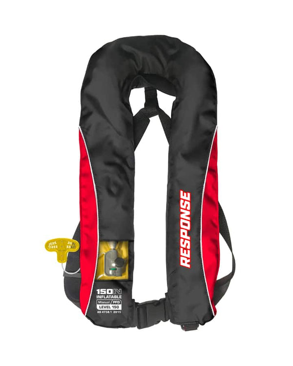 Response PFD Adult Manual Life Jacket Red