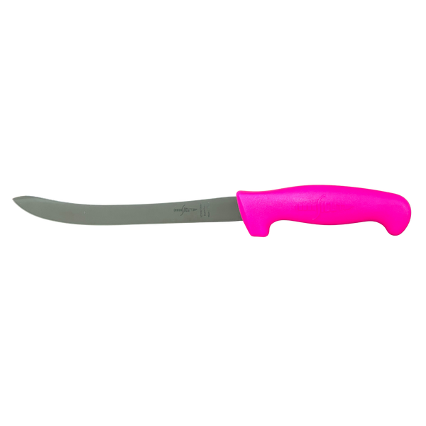 SICUT 8″ Semi Flex Curved Fillet Knife Pink Handle – LIMITED RUN