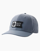 Salty Crew Alpha Flag Elastic 6 Panel Cap Hat (Large/X-Large) - Dusty Blue