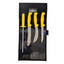 Sicut German Steel Butcher Knives Set - Yellow Handle (4 Pieces)
