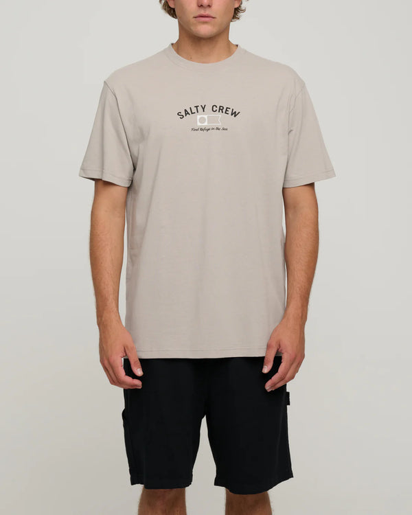 Salty Crew Nautical Standard Short Sleeve Tee - Stone Grey