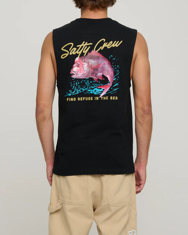 Salty Crew Snapper Muscle Tank - Black
